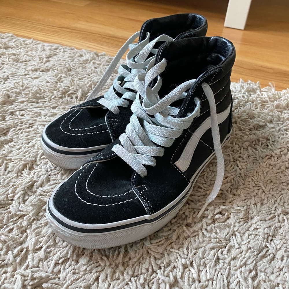 Vans Black and White High-Top Sneakers